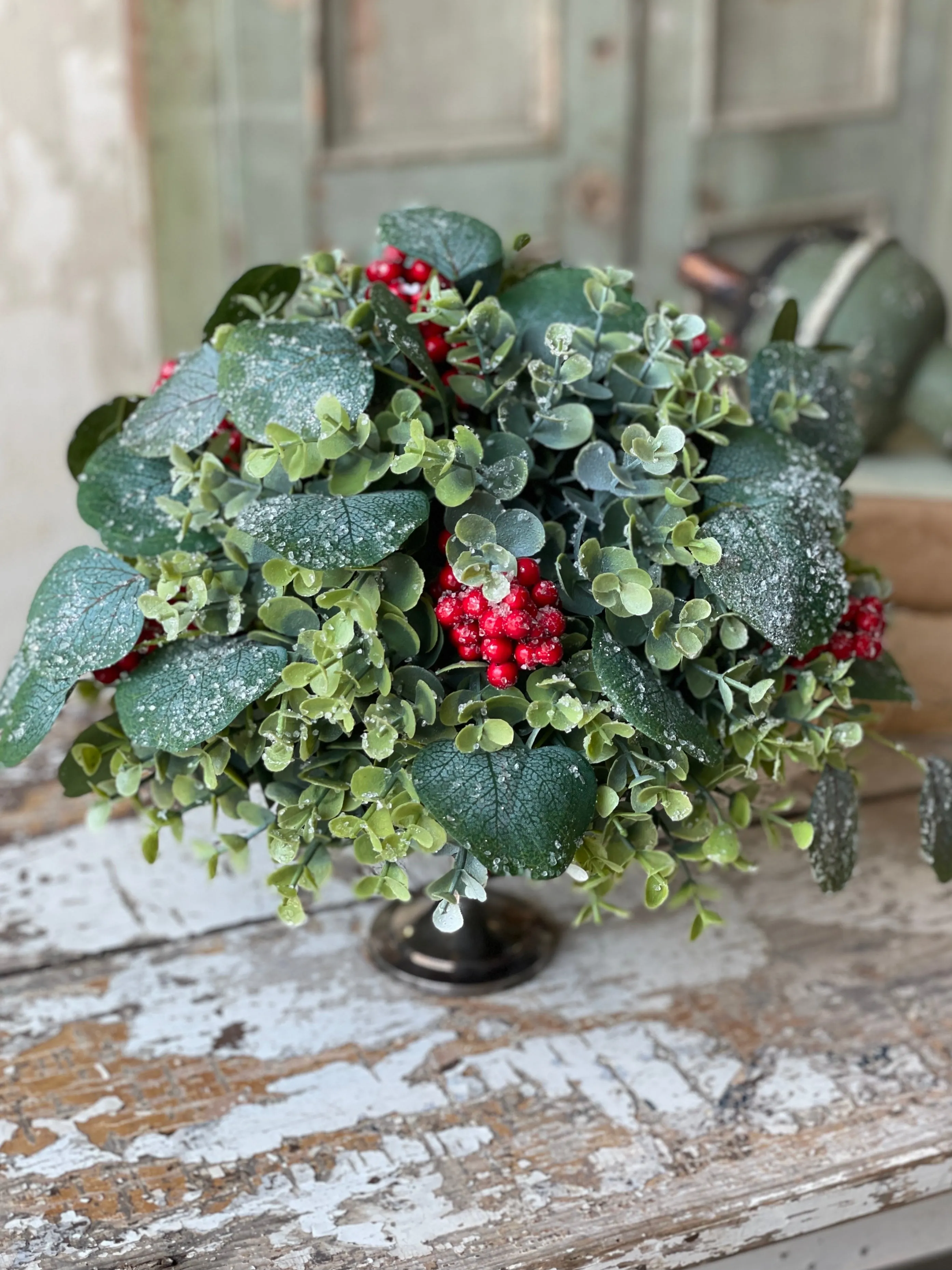 Harlequin Eucalyptus Half Sphere | 11" | SKID SPECIAL!  $4.95 *