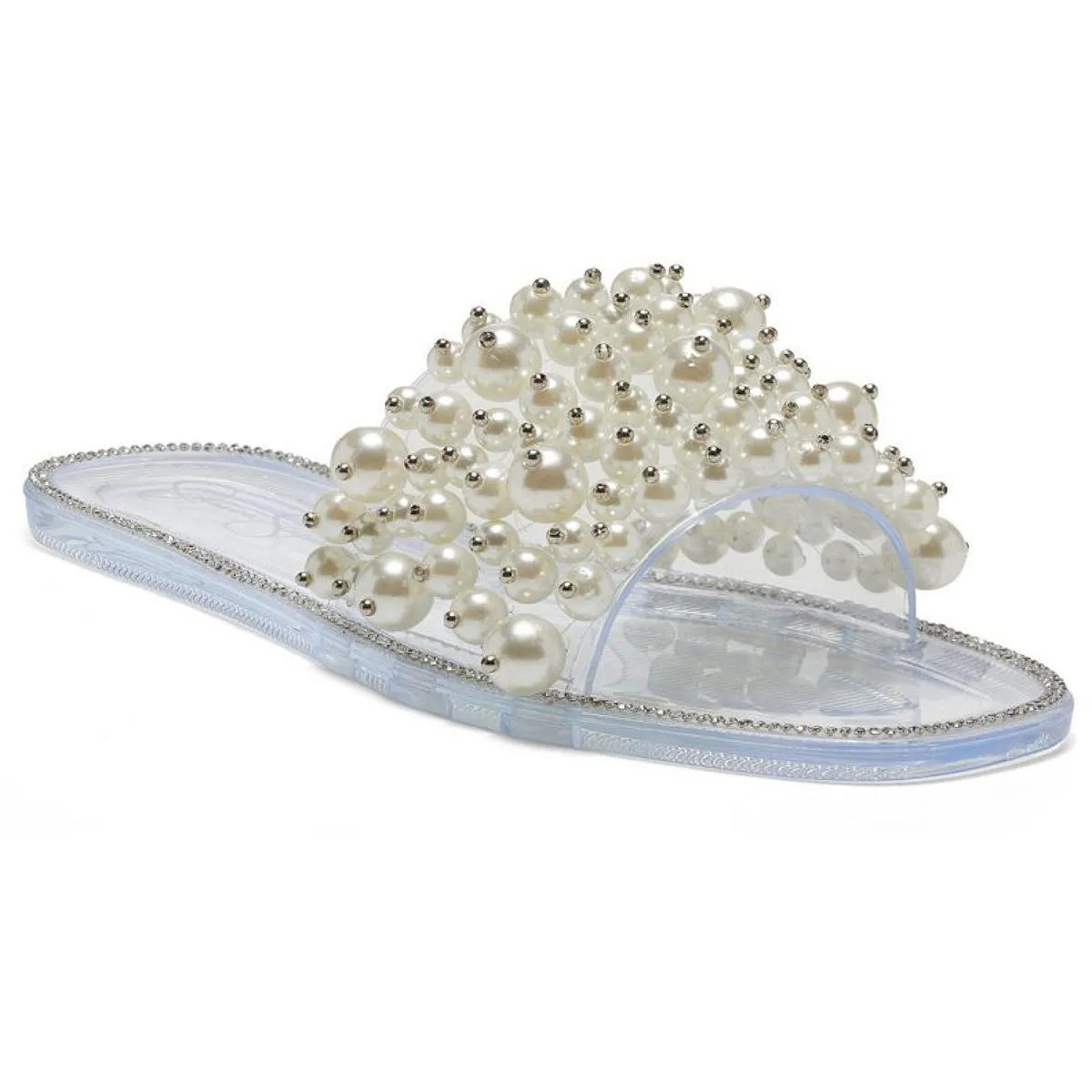 Jessica Simpson Womens Kassime 2 Open Toe Rhinestone Jelly Sandals