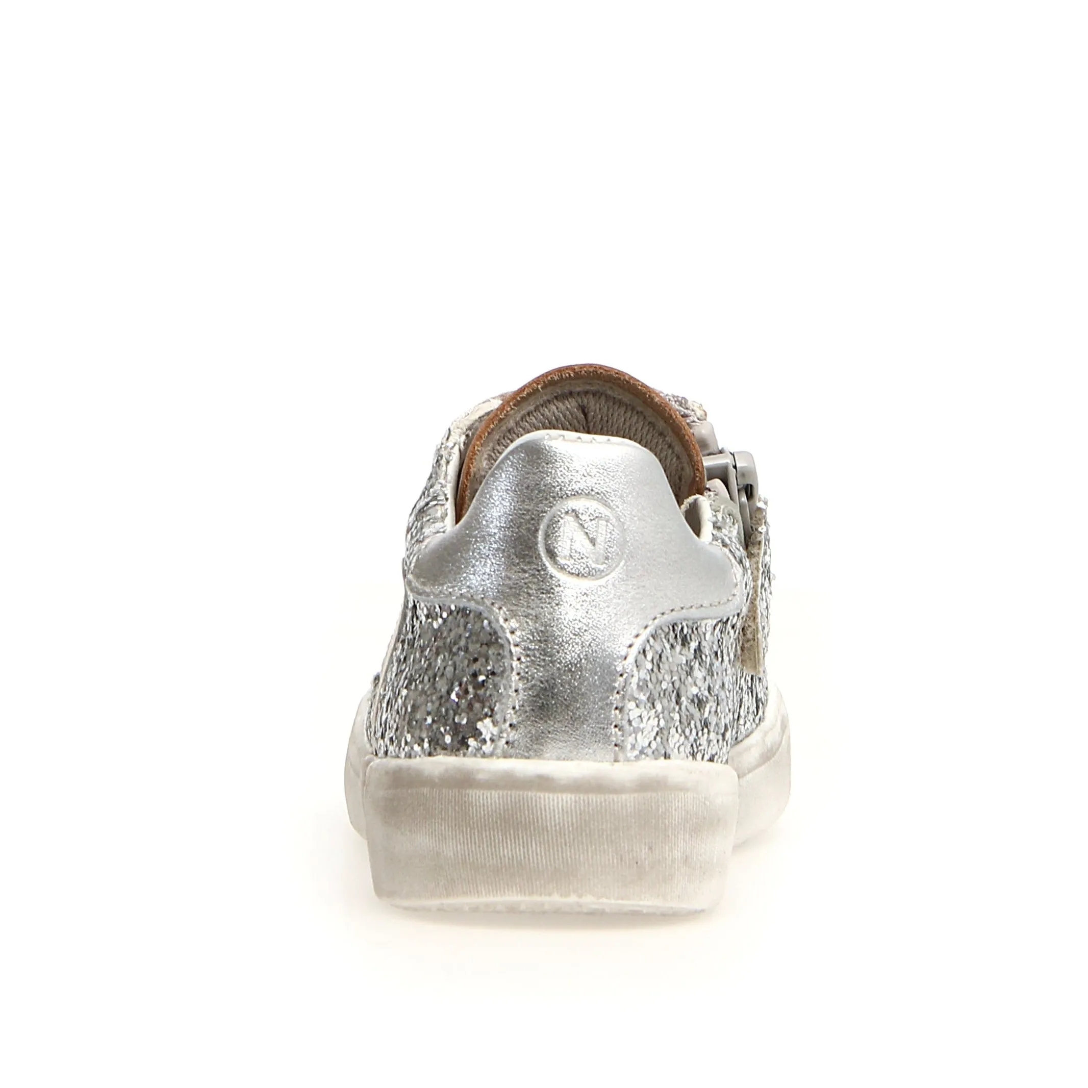 Naturino Girl's Annie Zip Glitter, Taupe - Silver
