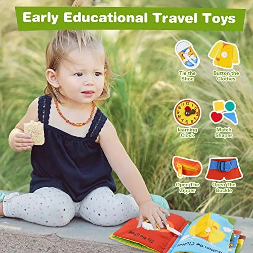 Quiet Book, baby book, feel book baby books cloth book baby book play book for learning everyday skills