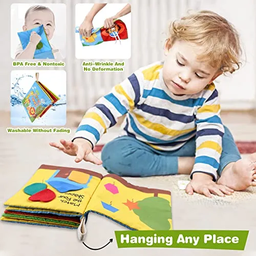 Quiet Book, baby book, feel book baby books cloth book baby book play book for learning everyday skills