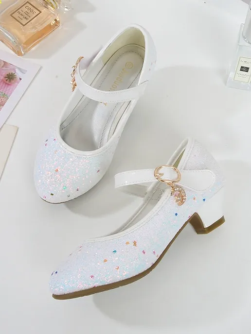 White Glitter Unicorn Shoes by Liv and Mia